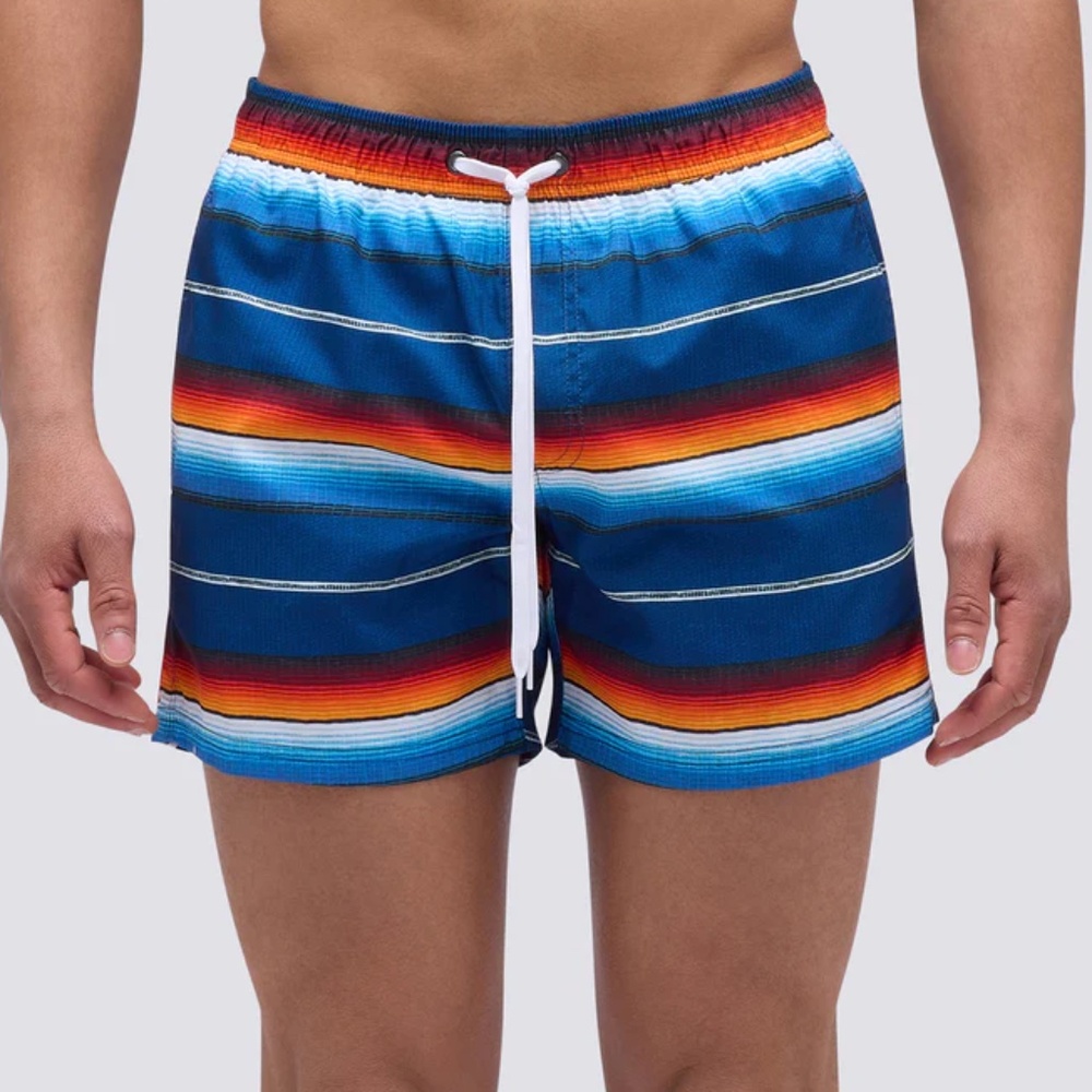 Sundek Multicolor Striped Swim Trunks